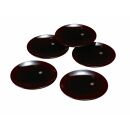 4.2寸&nbsp;銘々皿&nbsp;総溜&nbsp;明月&nbsp;(5枚組)【YG114】