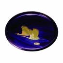 丸盆&nbsp;紫雲杢&nbsp;雅鶴&nbsp;30cm【YG404】