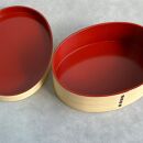 紀州漆器&nbsp;曲げわっぱ&nbsp;弁当箱&nbsp;白木&nbsp;内朱&nbsp;伝統工芸［YS114］