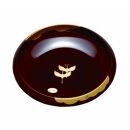 菓子鉢&nbsp;7.5寸&nbsp;溜&nbsp;金雲昇鶴【YG68】