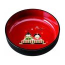 7.0寸&nbsp;菓子鉢&nbsp;朱&nbsp;招福雛【YG84】