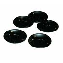 4.0寸&nbsp;茶托&nbsp;黒&nbsp;千鳥&nbsp;(5枚組)【YG106】