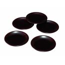 5.0寸&nbsp;銘々皿&nbsp;溜塗&nbsp;5枚組【YG113】