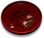 木製丸盆&nbsp;30cm&nbsp;春らん【YG390】