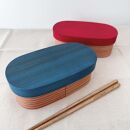 ［千草（青）］曲げわっぱ&nbsp;弁当箱&nbsp;紀州塗り&nbsp;麗&nbsp;URARA&nbsp;国産&nbsp;日田杉&nbsp;被せ蓋&nbsp;日本製［YS130］