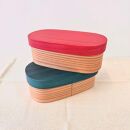 ［千草（青）］曲げわっぱ&nbsp;弁当箱&nbsp;紀州塗り&nbsp;麗&nbsp;URARA&nbsp;国産&nbsp;日田杉&nbsp;被せ蓋&nbsp;日本製［YS130］