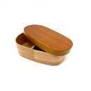 ［ライトブラウン］九州杉&nbsp;国産&nbsp;カラー&nbsp;曲げわっぱ&nbsp;被せ蓋&nbsp;弁当箱&nbsp;まげわっぱ［YS135］