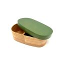 ［リーフグリーン］九州杉&nbsp;国産&nbsp;カラー&nbsp;曲げわっぱ&nbsp;被せ蓋&nbsp;弁当箱&nbsp;まげわっぱ［YS138］