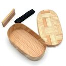 九州杉&nbsp;国産&nbsp;曲げわっぱ&nbsp;網代柄&nbsp;被せ蓋&nbsp;弁当箱&nbsp;まげわっぱ［YS156］