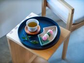 Round RaysTray S 藍漆 〜INDIGO URUSHI 〜 ｜トレー プレート お皿 皿 食器 インテリア