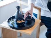 Round RaysTray S 藍漆 〜INDIGO URUSHI 〜 ｜トレー プレート お皿 皿 食器 インテリア