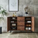 キャビネット&nbsp;【フィスバ&nbsp;120&nbsp;ドア引出】&nbsp;ブラウン