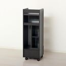 ゲーム機ラック&nbsp;キャスター付き&nbsp;ブラック&nbsp;AKU104476302