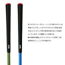 【レッド】パワフルスイングSQ（スクエア）グリップ付バット型 ドライバー アイアン スウィング ウォーミングアップ ウォームアップ ゴルフ スイング練習器具 バット ロンウッド ライト LITE M-633