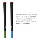 【ブルー】パワフルスイングSQ（スクエア）グリップ付バット型 ドライバー アイアン スウィング ウォーミングアップ ウォームアップ ゴルフ スイング練習器具 バット ロンウッド ライト LITE M-633