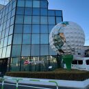 【ブルー】パワフルスイングSQ（スクエア）グリップ付バット型 ドライバー アイアン スウィング ウォーミングアップ ウォームアップ ゴルフ スイング練習器具 バット ロンウッド ライト LITE M-633