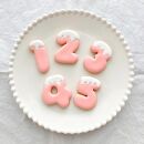 お誕生日クッキー〈くまさん〉　ピンク　merry.cooking【数字:7】