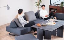 【本体取替カバー(同色)セット】&nbsp;リバティ2&nbsp;ソファ&nbsp;200cm&nbsp;3人掛け&nbsp;ダークグレー【モーブル】【大川家具】