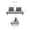 【本体取替カバー(同色)セット】&nbsp;リバティ2&nbsp;ソファ&nbsp;200cm&nbsp;3人掛け&nbsp;ライトグレー【モーブル】【大川家具】