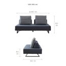 【本体取替カバー(同色)セット】&nbsp;リバティ2&nbsp;ソファ&nbsp;180cm&nbsp;3人掛け&nbsp;ダークグレー【モーブル】【大川家具】