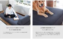 【本体取替カバー(同色)セット】&nbsp;リバティ2&nbsp;ソファ&nbsp;180cm&nbsp;3人掛け&nbsp;ダークグレー【モーブル】【大川家具】