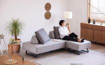 【本体取替カバー(同色)セット】&nbsp;リバティ2&nbsp;ソファ&nbsp;180cm&nbsp;3人掛け&nbsp;ライトグレー【モーブル】【大川家具】