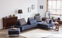 【本体取替カバー(同色)セット】&nbsp;リバティ2&nbsp;ソファ&nbsp;160cm&nbsp;3人掛け&nbsp;ダークグレー【モーブル】【大川家具】