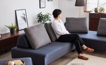 【本体取替カバー(同色)セット】&nbsp;リバティ2&nbsp;ソファ&nbsp;160cm&nbsp;3人掛け&nbsp;ダークグレー【モーブル】【大川家具】