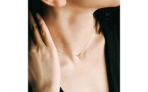 【心葉/京都kokoroba&nbsp;kyoto】K10&nbsp;天然ダイヤモンド×リボンモチーフネックレス「イエローゴールド」