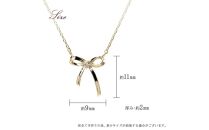 【心葉/京都kokoroba&nbsp;kyoto】K10&nbsp;天然ダイヤモンド×リボンモチーフネックレス「イエローゴールド」