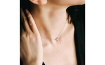 【心葉/京都kokoroba&nbsp;kyoto】K10&nbsp;天然ダイヤモンド×リボンモチーフネックレス「ホワイトゴールド」