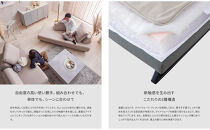 【本体取替カバー(同色)セット】&nbsp;ミゲル&nbsp;ソファ&nbsp;200cm&nbsp;3人掛け&nbsp;スモークアイボリー【モーブル】【大川家具】