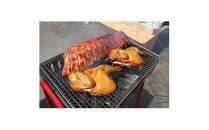 ＜数量限定＞スペアリブスモーク約650g×1個、半丸チキンスモーク約400g×2個のセット