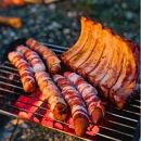 アウトドアスモークセット1(バックリブ(ハーフ)約400g&生ベーコン巻きウインナー約60g×6本)