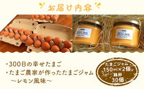 【12/15までの申込で年内にお届け！】たまごジャム2個セット&300日の幸せたまご(30個入り)