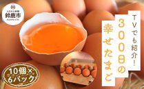 ＜TVでも紹介！＞鈴鹿市の「300日の幸せたまご」&nbsp;10個×6パック