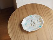 【ペアセット】歯ブラシスタンドのペア&ソープディッシュの巾着袋入りギフトセット&nbsp;材料回収地域:口永良部島(鹿児島県)&nbsp;色おまかせ