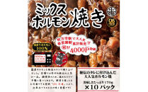＜チンするだけ！＞【秘伝のタレ漬け】国産牛ミックスホルモン焼き1.7kg（170ｇ×10パック）［鮮度を保つCAS冷凍］【 大阪府 門真市 】