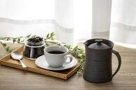 マイカフェポット&nbsp;M&nbsp;焼き締めブラック