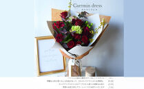 スタイルブーケ　カルマン・ドレス【ブーケ　花束 花 誕生日 結婚記念日 花　季節の花材　スタイル　長さ70cm　カルマン　ドレス パッションあふれる勝負カラー 大阪府 門真市 】