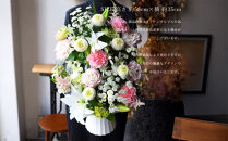 【通年】お供え用フラワーアレンジメント・睦月(紫系)【お供え　フラワー　アレンジメント　命日　仏事　お悔み　お供え　お花　たくさん　上品　ぎっしり　お花をたっぷり使って高さを出したデザイン&nbsp;大阪府&nbsp;門真市&nbsp;】