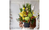 【年内発送】新春&nbsp;お正月&nbsp;フラワーアレンジメント（雲龍）【&nbsp;年内配送&nbsp;先行予約&nbsp;年末年始&nbsp;正月&nbsp;送料無料&nbsp;門真市&nbsp;】