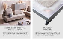 ミゲル&nbsp;ソファ&nbsp;160cm&nbsp;3人掛け&nbsp;スモークアイボリー【モーブル】【大川家具】