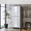 シューズボックス&nbsp;&nbsp;【リアル75HI板&nbsp;中央姿見】&nbsp;ホワイト&nbsp;つや有