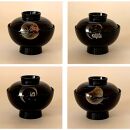 吸物椀 雑煮椀 お椀 黒塗り 蒔絵 小夜 5客セット お正月 紀州漆器［YS42］