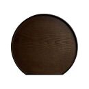 紀州漆器&nbsp;木製&nbsp;半月盆&nbsp;コクタン塗り&nbsp;お盆&nbsp;トレー［YS50］