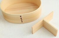紀州漆器 曲げわっぱ まげわっぱ 弁当箱 白木唐草 緑［YS73］