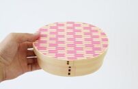 紀州漆器 KISHU 曲げわっぱ 弁当箱 矢羽柄 ピンク 伝統工芸［YS119］