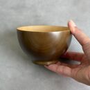 ギフトボックス付き ペア ナチュラルボウル ブラウン 2個セット 箸付き［YS152］