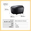 ＜2025年度新製品＞タイガー魔法瓶&nbsp;土鍋圧力IH炊飯器&nbsp;JRX-S100KS&nbsp;ストーンブラック&nbsp;5.5合炊き【&nbsp;大阪府門真市&nbsp;家電&nbsp;電化製品&nbsp;キッチン家電&nbsp;生活家電&nbsp;新生活&nbsp;新生活応援】